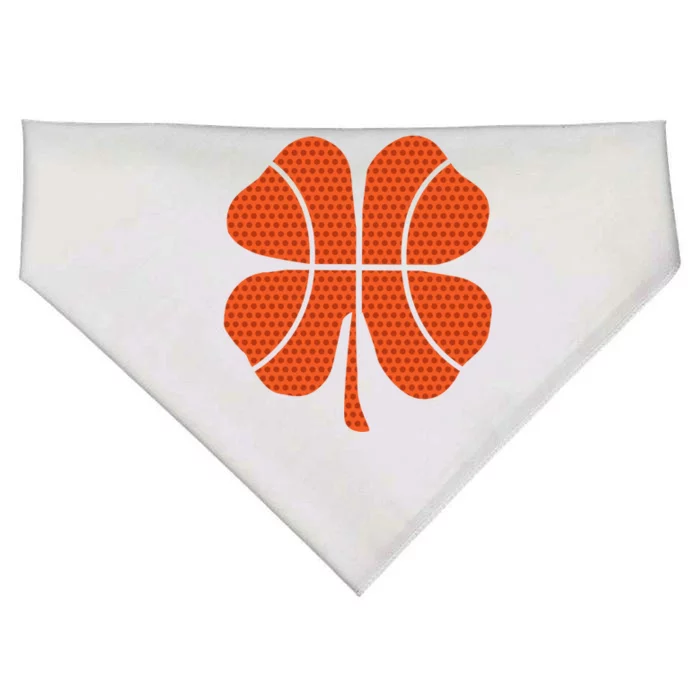 Basketball Shamrock St Patrick's Day Gift USA-Made Doggie Bandana