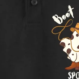 Boot Scootin Spooky ghost Dry Zone Grid Performance Polo