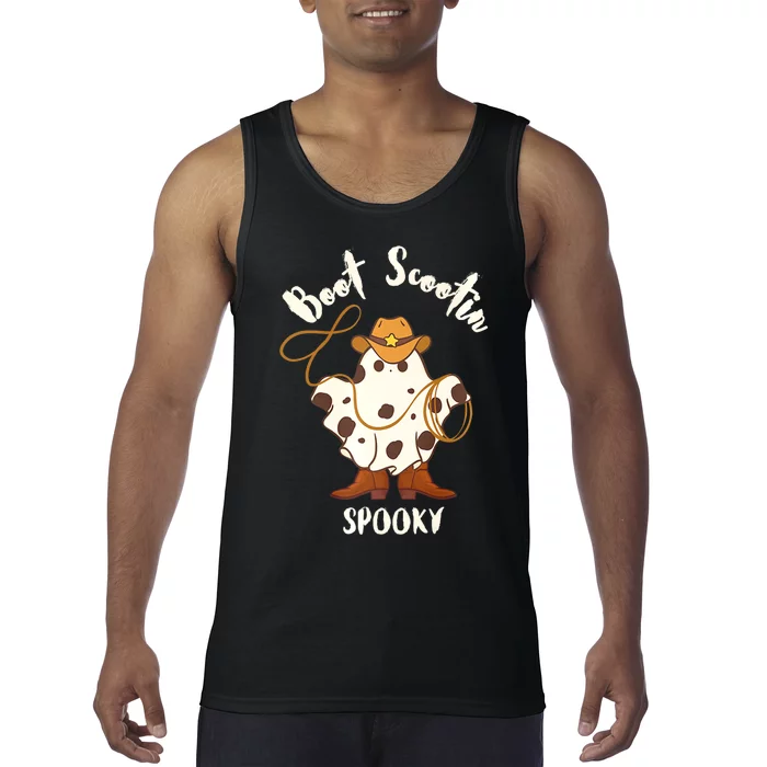 Boot Scootin Spooky ghost Tank Top