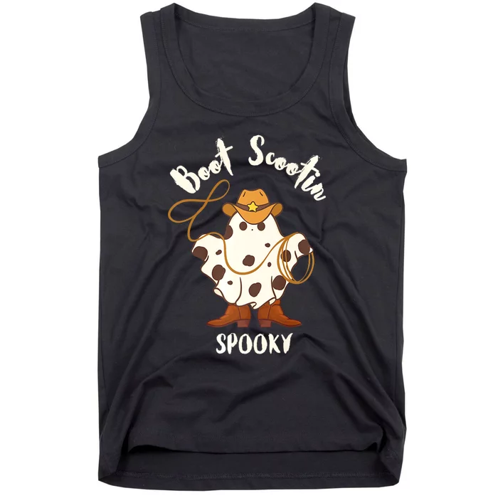 Boot Scootin Spooky ghost Tank Top