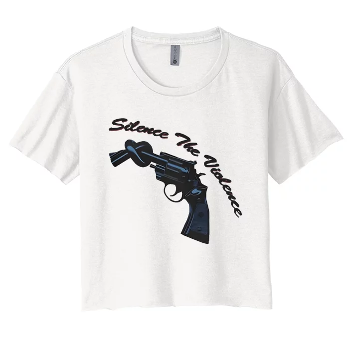 Baltimore Shooting Silence The Violence Women's Crop Top Tee