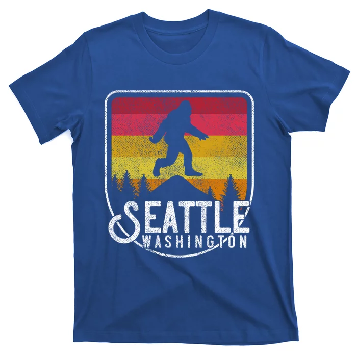 Bigfoot Sasquatch Seattle Washington Retro Hiking Outdoors Funny Gift T-Shirt