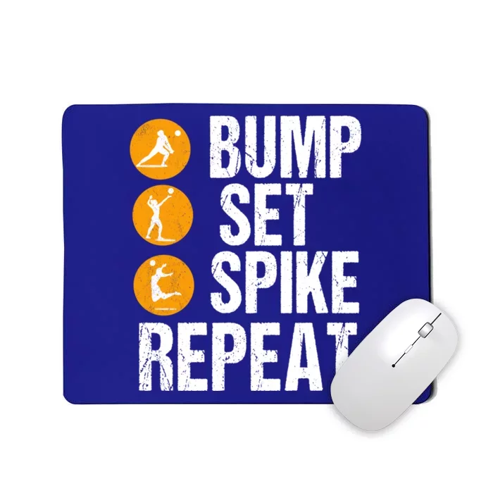 Bump Set Spike Repeat Volleyball Sport Gift Mousepad