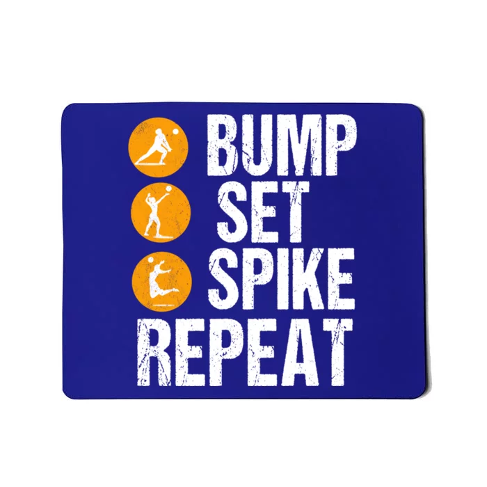 Bump Set Spike Repeat Volleyball Sport Gift Mousepad