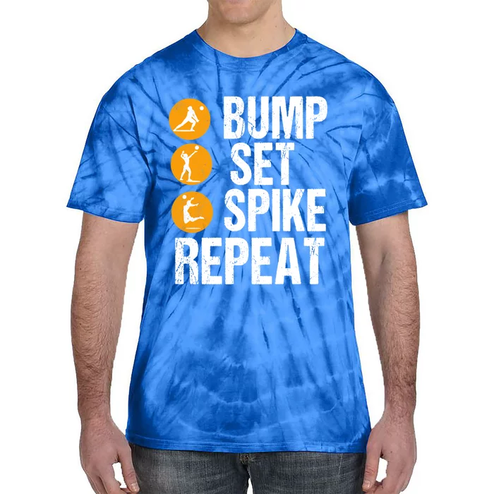 Bump Set Spike Repeat Volleyball Sport Gift Tie-Dye T-Shirt