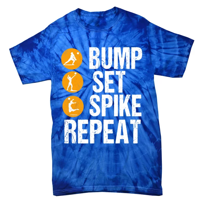 Bump Set Spike Repeat Volleyball Sport Gift Tie-Dye T-Shirt