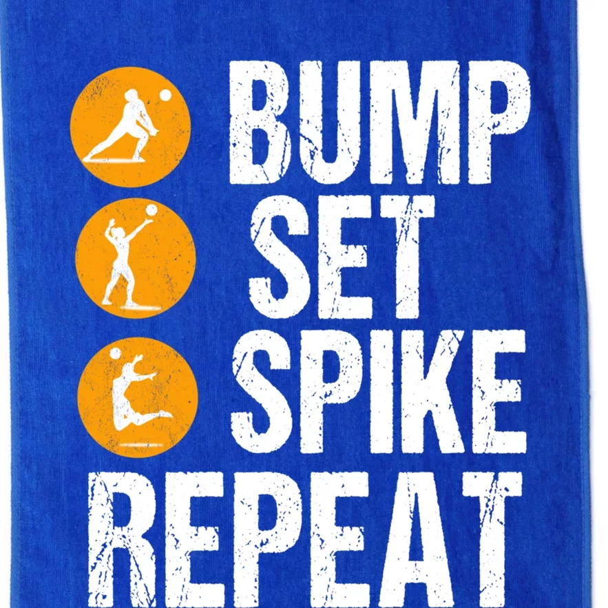 Bump Set Spike Repeat Volleyball Sport Gift Platinum Collection Golf Towel