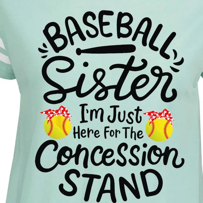 Baseball Sister Softball Heart Sport Lover Funny Enza Ladies Jersey Football T-Shirt