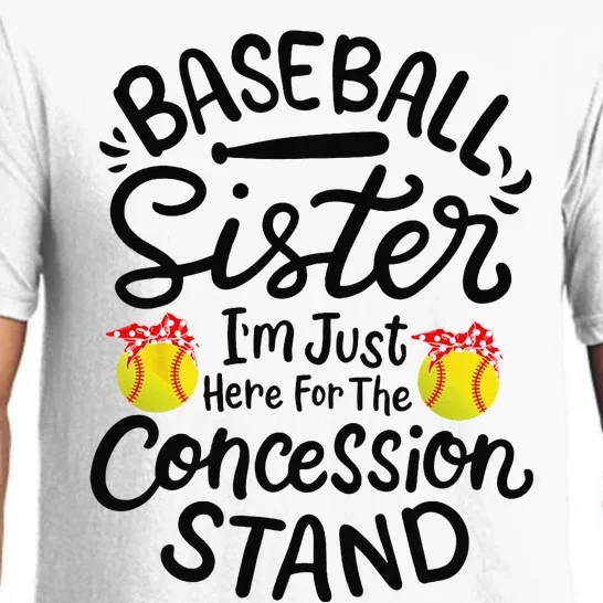 Baseball Sister Softball Heart Sport Lover Funny Pajama Set