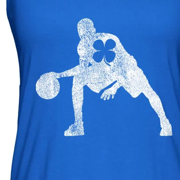 Basketball Shamrock St Patrick's Day Gift Saint Paddy's Funny Gift Ladies Essential Flowy Tank