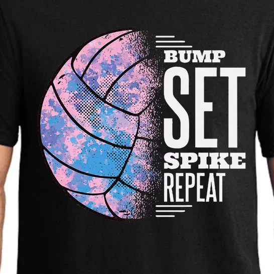 Bump Set Spike Repeat Volleyball Player Coach & Fan Pajama Set