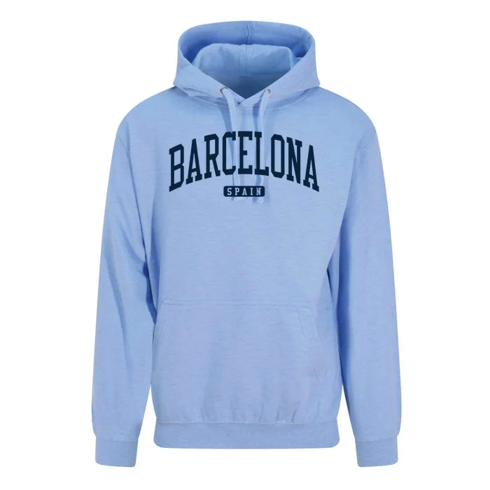 Barcelona Spain Spain College University Style Navy Unisex Surf Hoodie