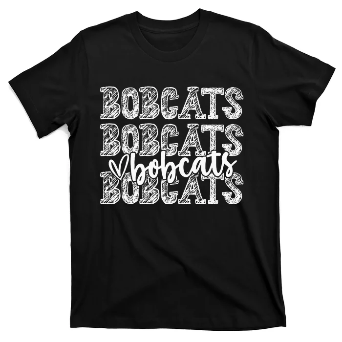 Bobcats School Spirit Wear Game Day Sport Fan Team T-Shirt