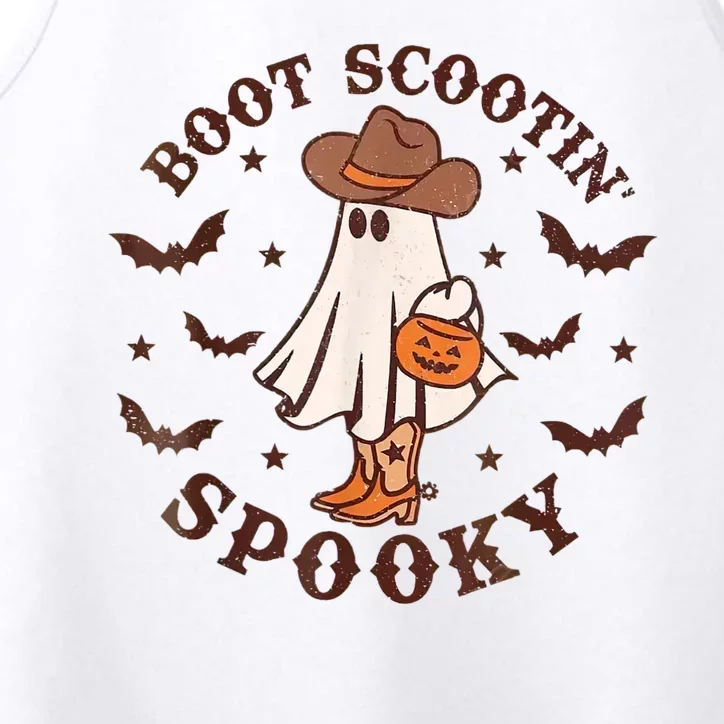 Boot Scootin Spooky Cowboy Ghost Western Halloween Cute Spooky Performance Tank