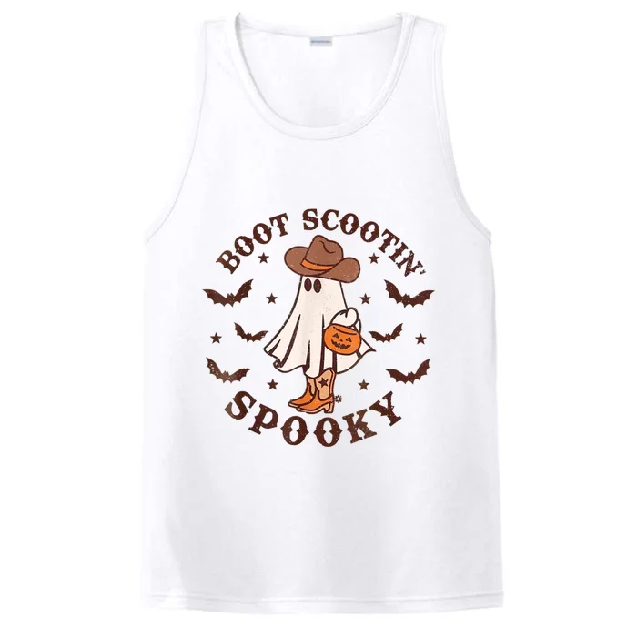 Boot Scootin Spooky Cowboy Ghost Western Halloween Cute Spooky Performance Tank