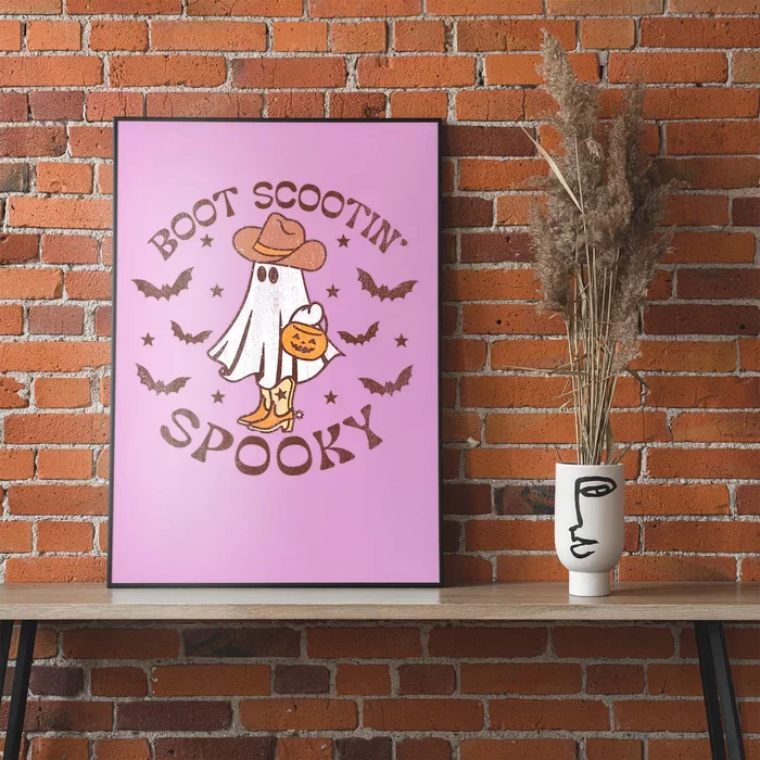 Boot Scootin Spooky Cowboy Ghost Western Halloween Cute Spooky Poster