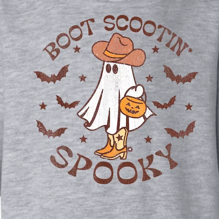 Boot Scootin Spooky Cowboy Ghost Western Halloween Cute Spooky Toddler Hoodie