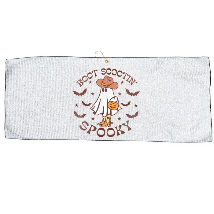 Boot Scootin Spooky Cowboy Ghost Western Halloween Cute Spooky Large Microfiber Waffle Golf Towel