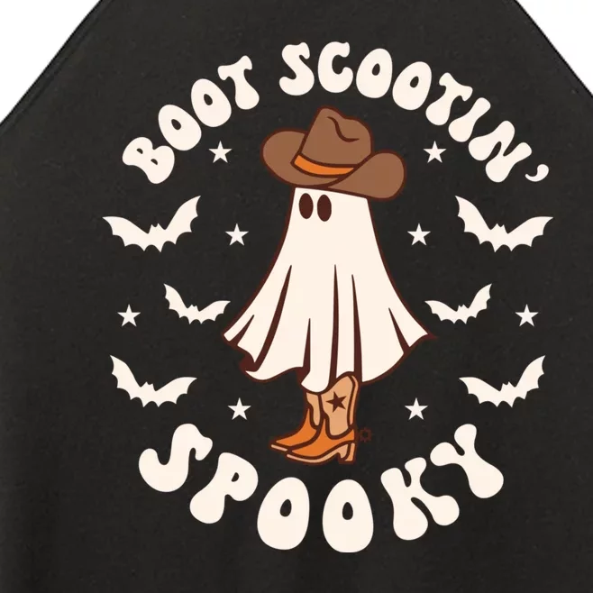 Boot Scoot Spooky Groovy Halloween Western Cowhide Women’s Perfect Tri Rocker Tank