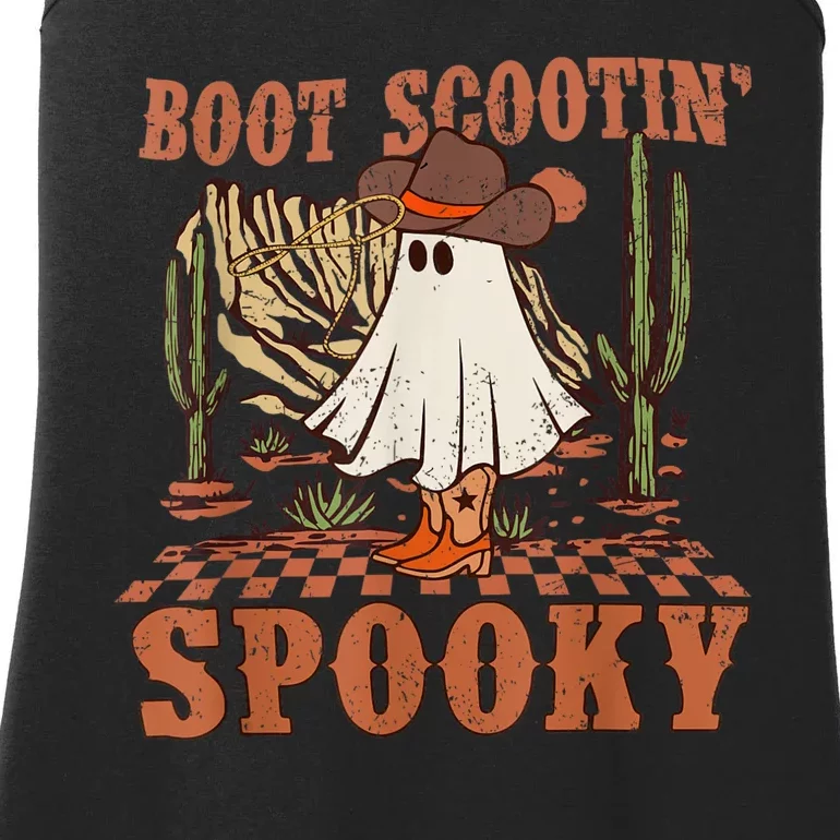 Boot Scootin Spooky Western Halloween Ghost Spooky Season Ladies Essential Tank