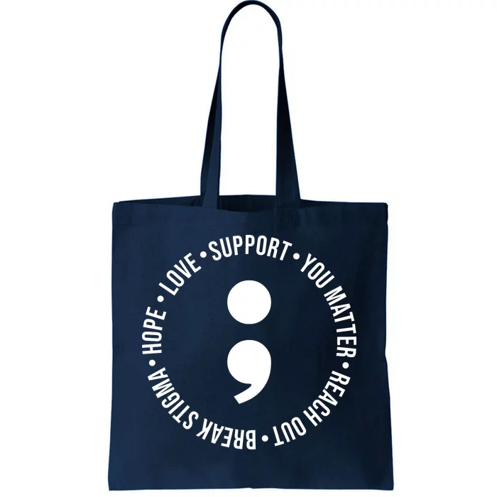 Break Stigma Support Mental Health Awareness Tote Bag