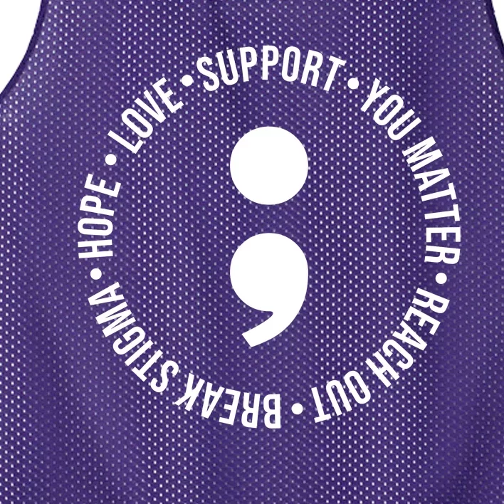 Break Stigma Support Mental Health Awareness Mesh Reversible Basketball Jersey Tank