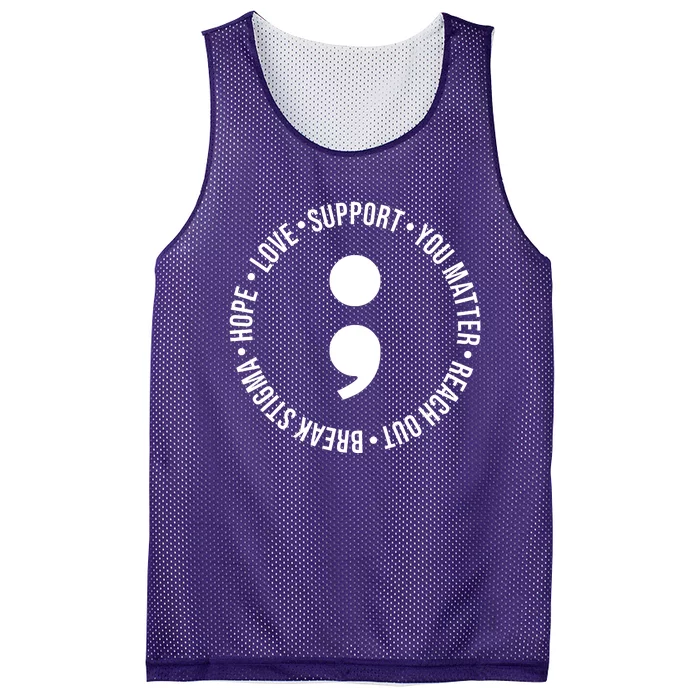 Break Stigma Support Mental Health Awareness Mesh Reversible Basketball Jersey Tank