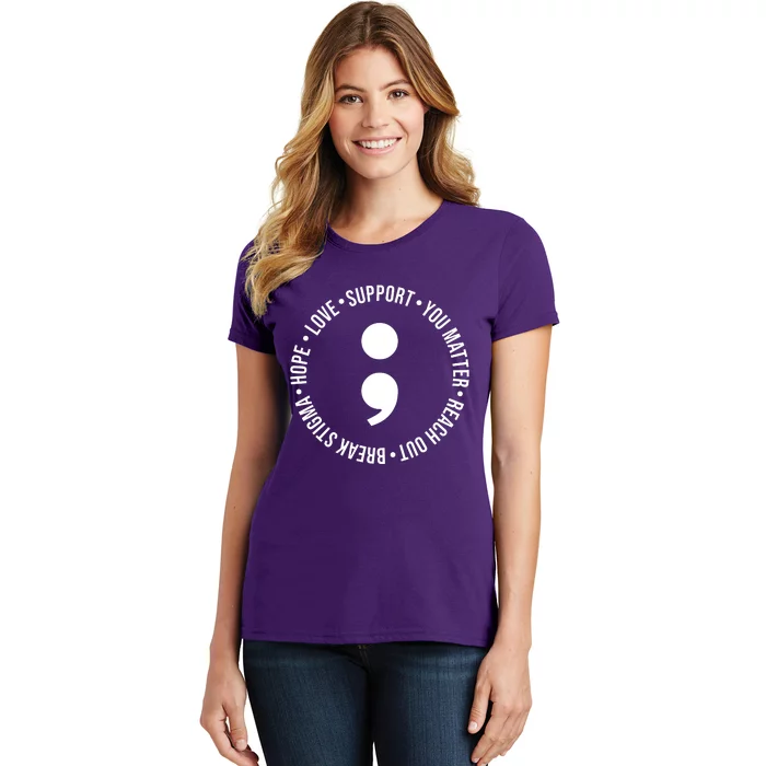 Break Stigma Support Mental Health Awareness Women's T-Shirt