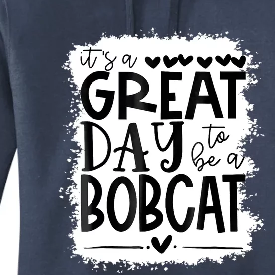 Bobcats School Sports Fan Team Spirit Mascot Gift Bleached Women's Pullover Hoodie