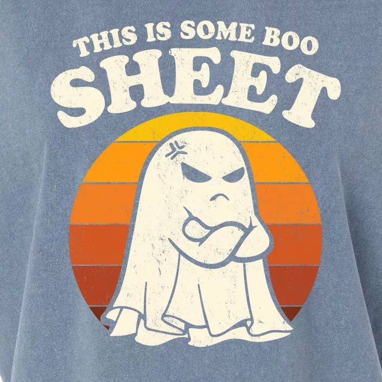 Boo Sheet Shirt This Is Some Boo Sheet Ghost Funny Retro Halloween Garment-Dyed Women's Muscle Tee