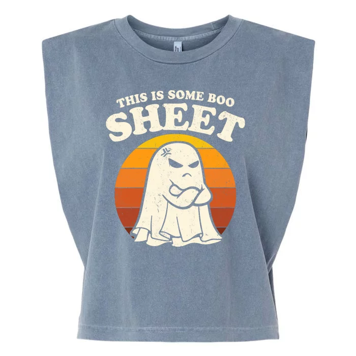 Boo Sheet Shirt This Is Some Boo Sheet Ghost Funny Retro Halloween Garment-Dyed Women's Muscle Tee