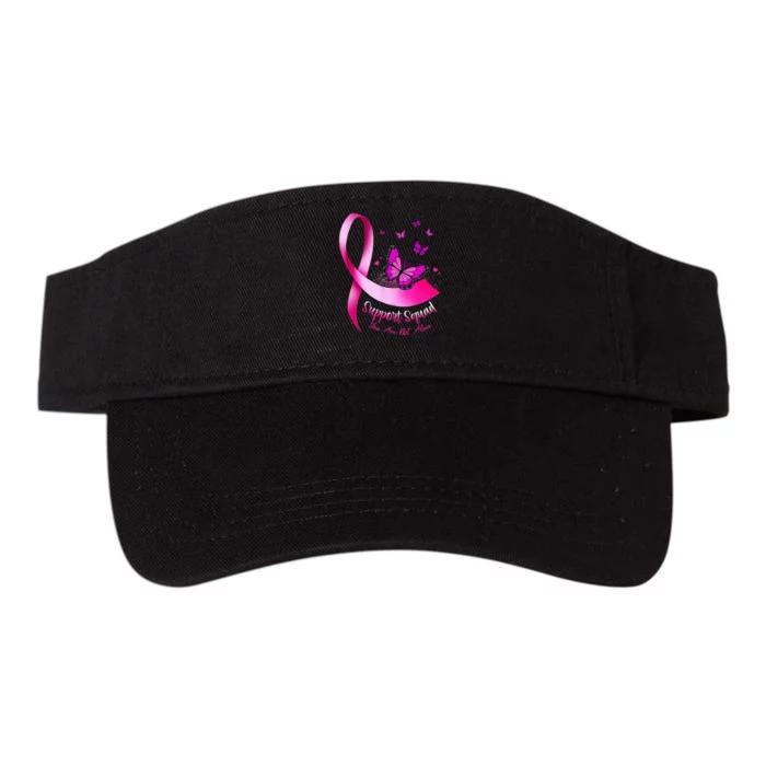 Butterfly Support Squad Breast Cancer Warrior Valucap Bio-Washed Visor