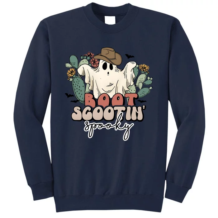 Boot Scootin Spooky Western Halloween Costume Cowboy Ghost Tall Sweatshirt