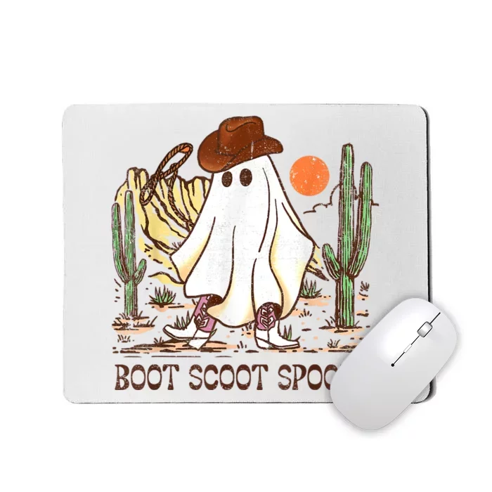 Boot Scootin’ Spooky Western Halloween Western Ghost Mousepad