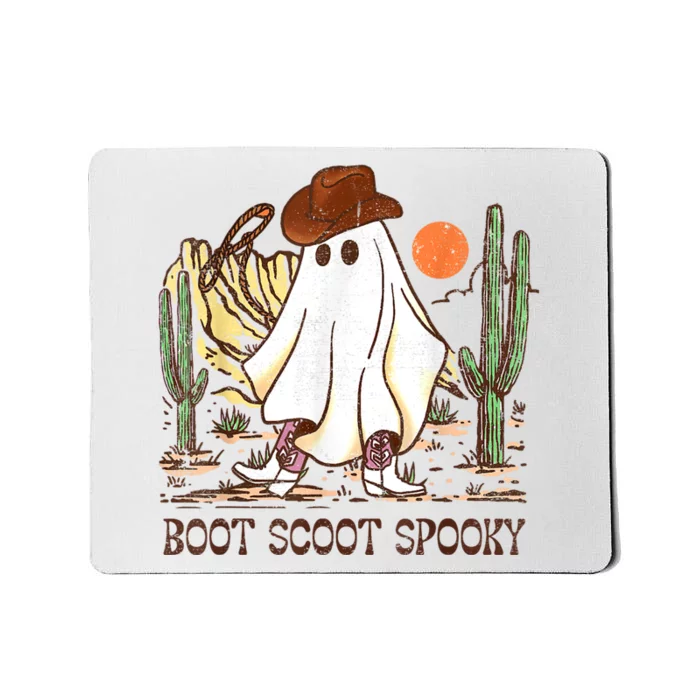 Boot Scootin’ Spooky Western Halloween Western Ghost Mousepad