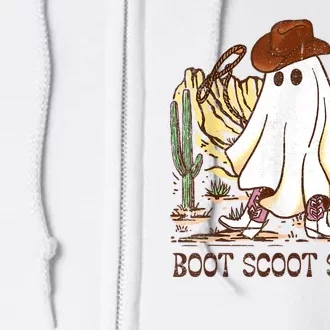 Boot Scootin’ Spooky Western Halloween Western Ghost Full Zip Hoodie