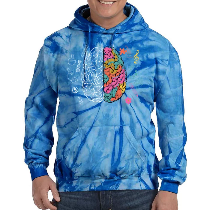 Brain Student Study Brain Scientist Thinking Learning Funny Gift Tie Dye Hoodie