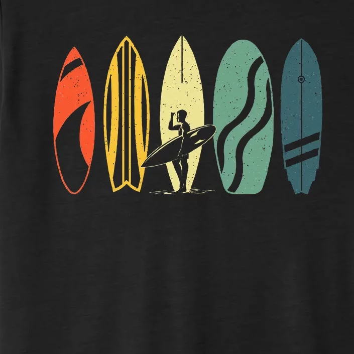 Best Surfboard Surfing Surfer Surfboard ChromaSoft Performance T-Shirt