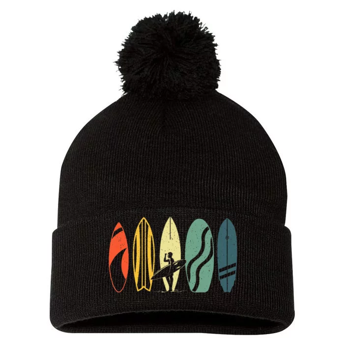 Best Surfboard Surfing Surfer Surfboard Pom Pom 12in Knit Beanie