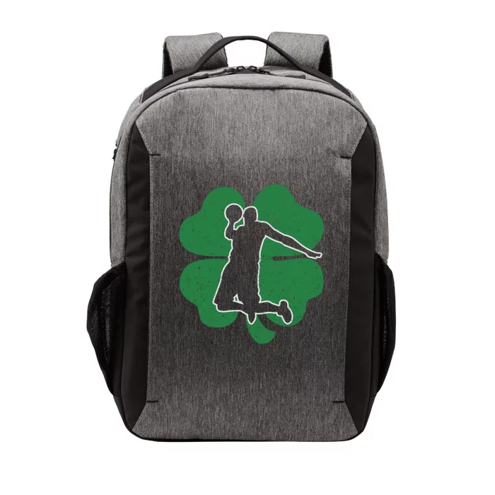 Basketball Sports St Patrick's Day Vintage Shamrock Irish Funny Gift Vector Backpack