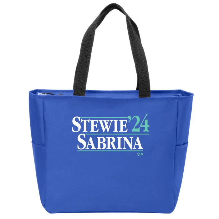 Breanna Stewart & Sabrina Ionescu 24 New York Basketball Zip Tote Bag