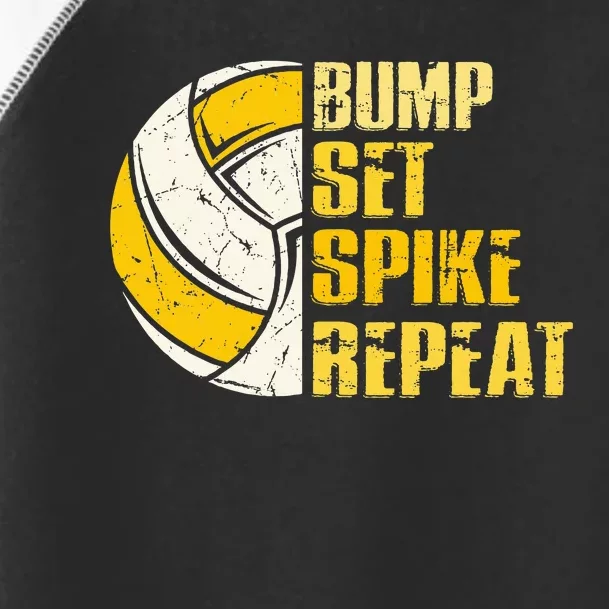 Bump Set Spike Repeat Volleyball Funny Toddler Fine Jersey T-Shirt