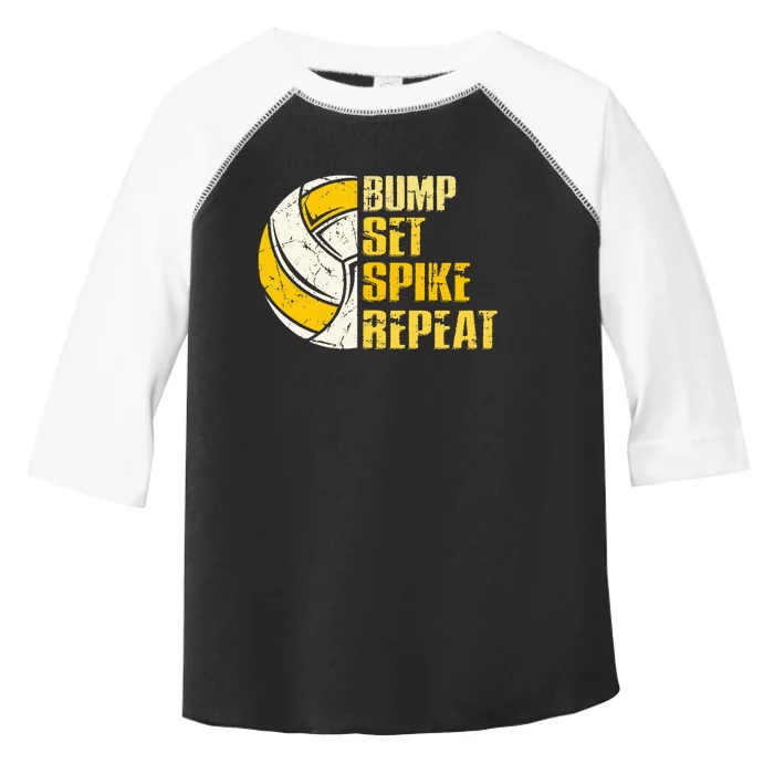 Bump Set Spike Repeat Volleyball Funny Toddler Fine Jersey T-Shirt