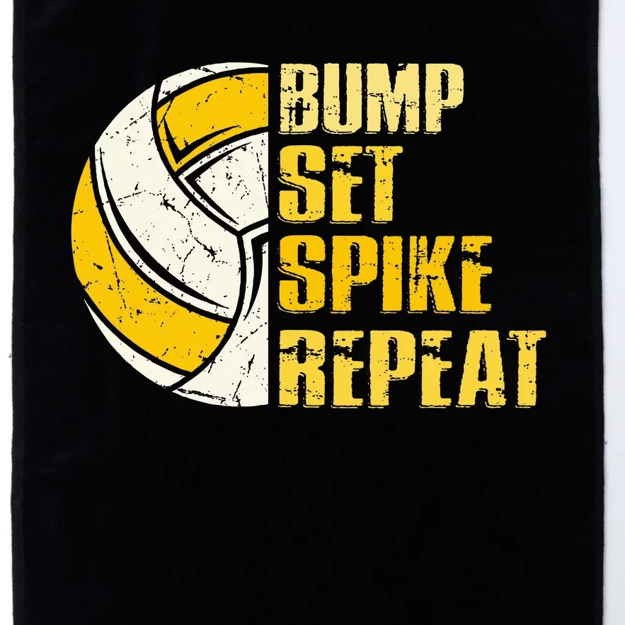 Bump Set Spike Repeat Volleyball Funny Platinum Collection Golf Towel