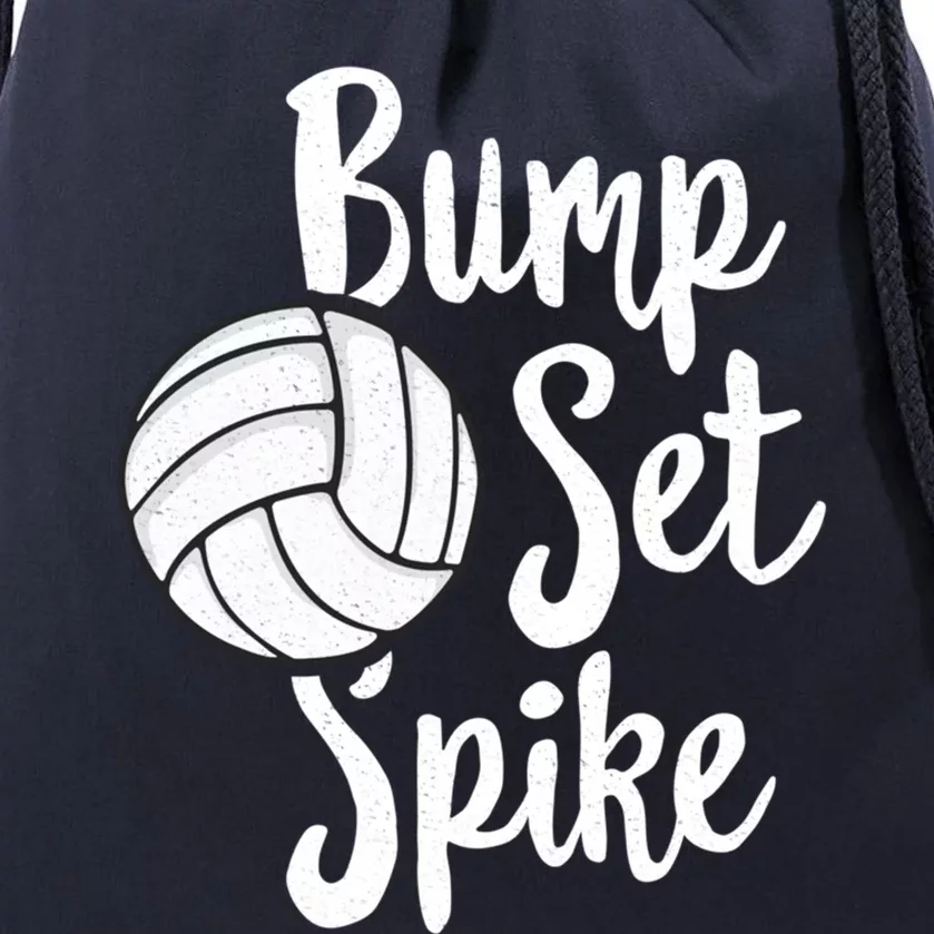 Bump Set Spike Volleyball Great Gift Player Team Drawstring Bag