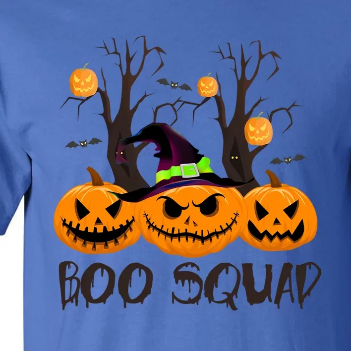 Boo Squad Scary Pumpkin Funny Halloween Costume Gift Tall T-Shirt