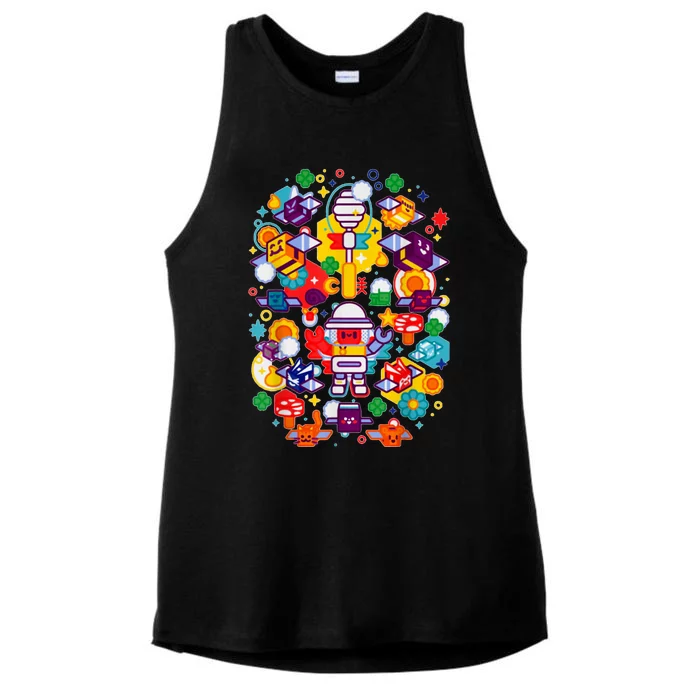 Bee Swarm Simulator Merch Stylized Beekeeper Ladies Tri-Blend Wicking Tank