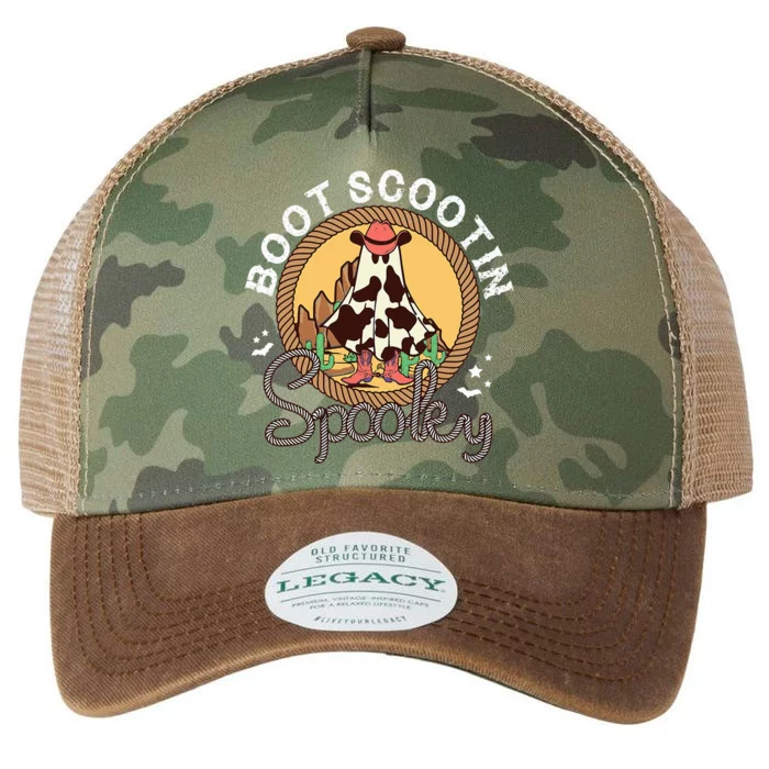 Boot Scootin Spooky Western Halloween Ghost Spooky Season Legacy Tie Dye Trucker Hat