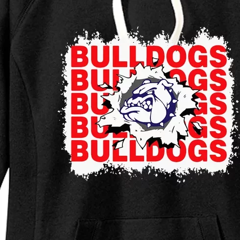 Bulldogs School Sports Fan Team Spirit Women's Fleece Hoodie