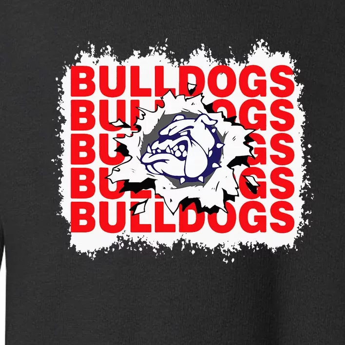 Bulldogs School Sports Fan Team Spirit Toddler Sweatshirt